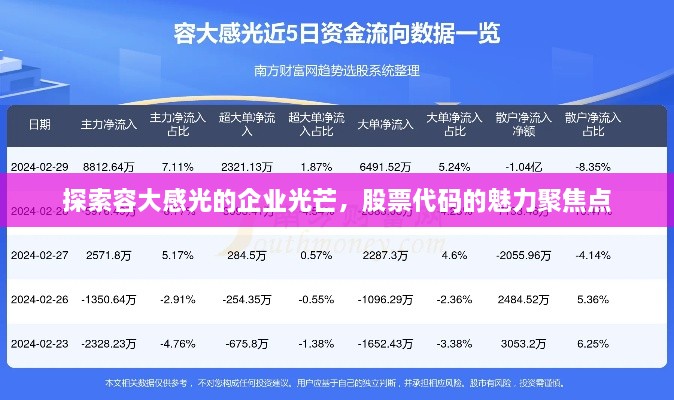 探索容大感光的企业光芒，股票代码的魅力聚焦点