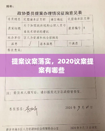 提案议案落实，2020议案提案有哪些 